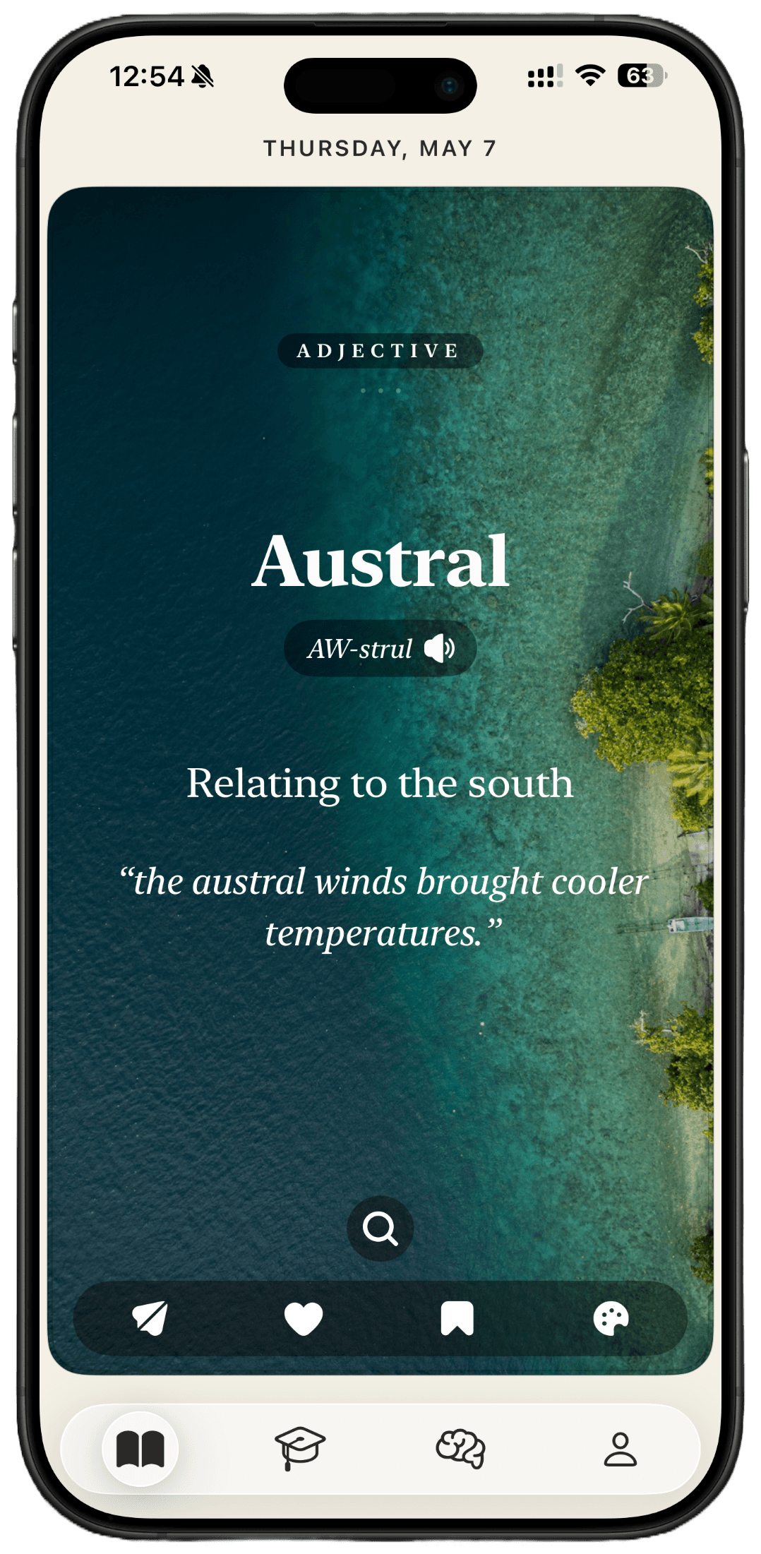 Today's word — Austral with definition and example sentence